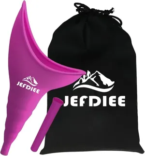 JefDiee Female Urination Device,Silicone Pee Funnel for Women,Female Urinal Women Pee Funnel Allows Women to Pee Standing Up