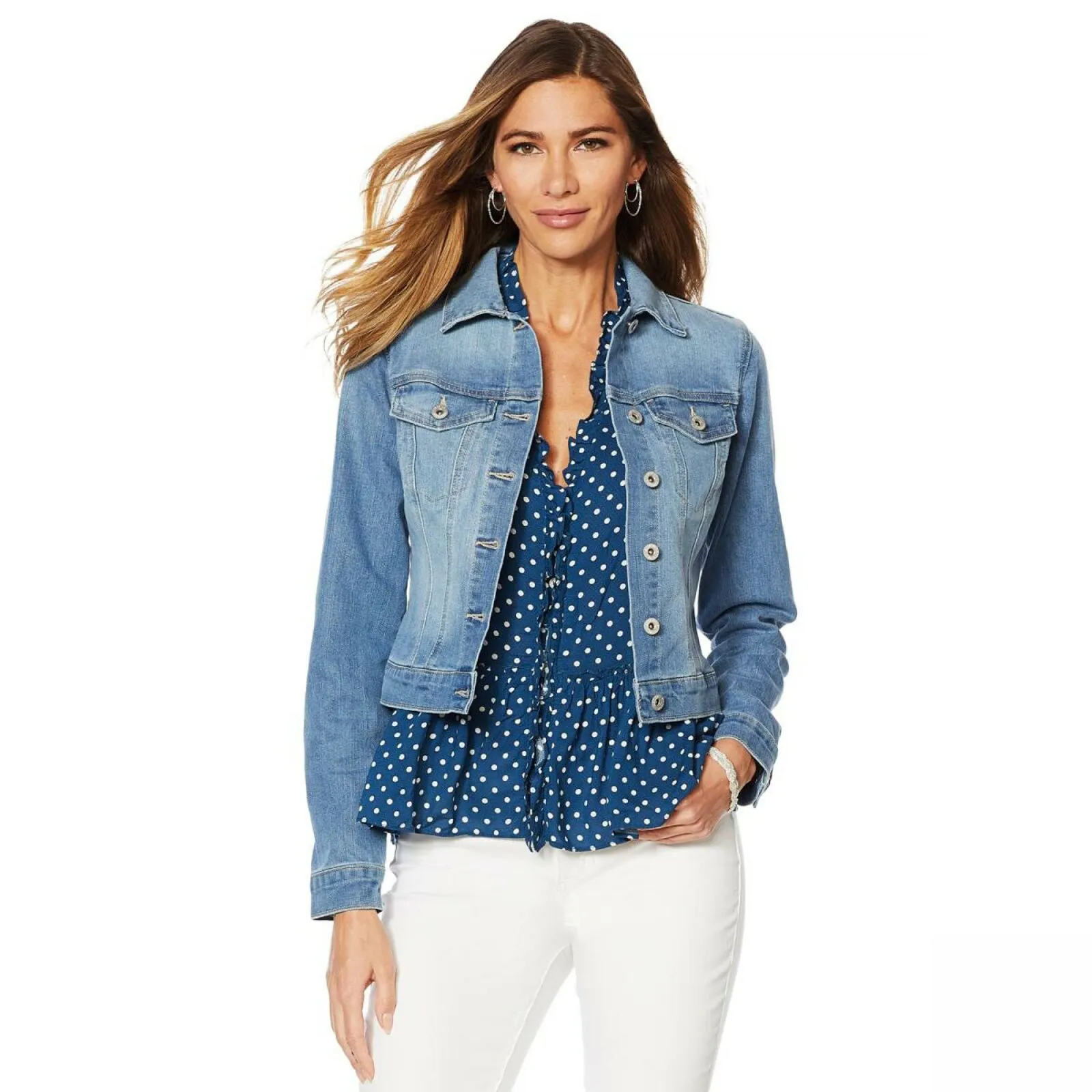 Jessica Simpson Women's Plus Size Pixie Denim Jacket