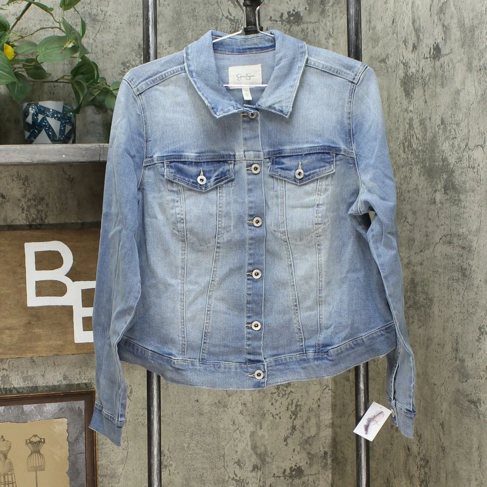 Jessica Simpson Women's Plus Size Pixie Denim Jacket