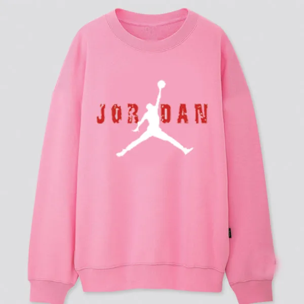 Jordan Printed Winter Unisex Sweatshirt Pink