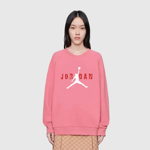 Jordan Printed Winter Unisex Sweatshirt Pink