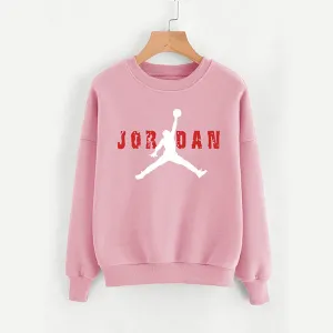 Jordan Printed Winter Unisex Sweatshirt Pink