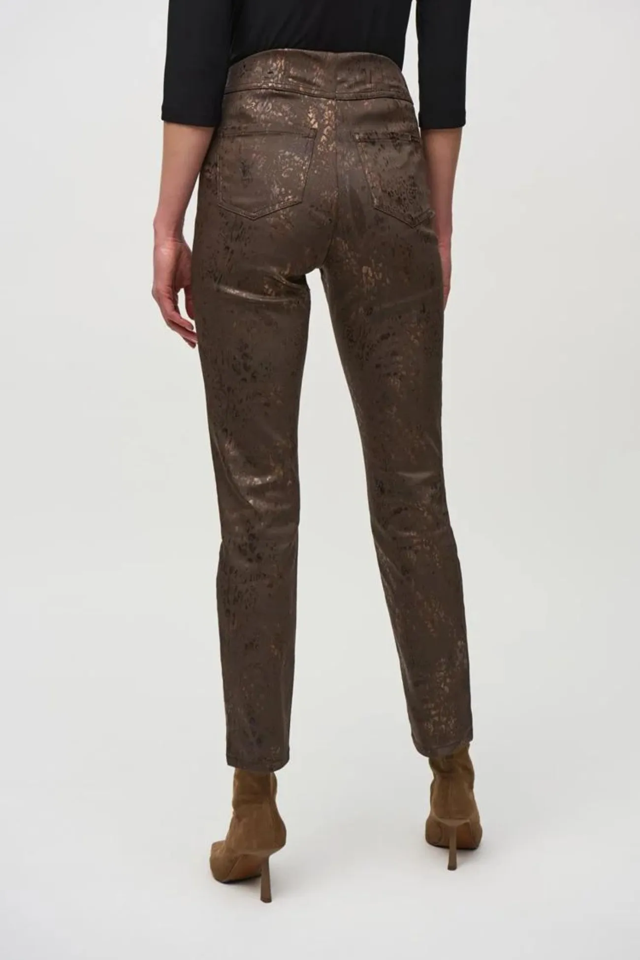 Joseph Ribkoff Foiled Animal Classic Slim Pants