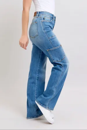JUDY BLUE 90's Straight Cargo Jean