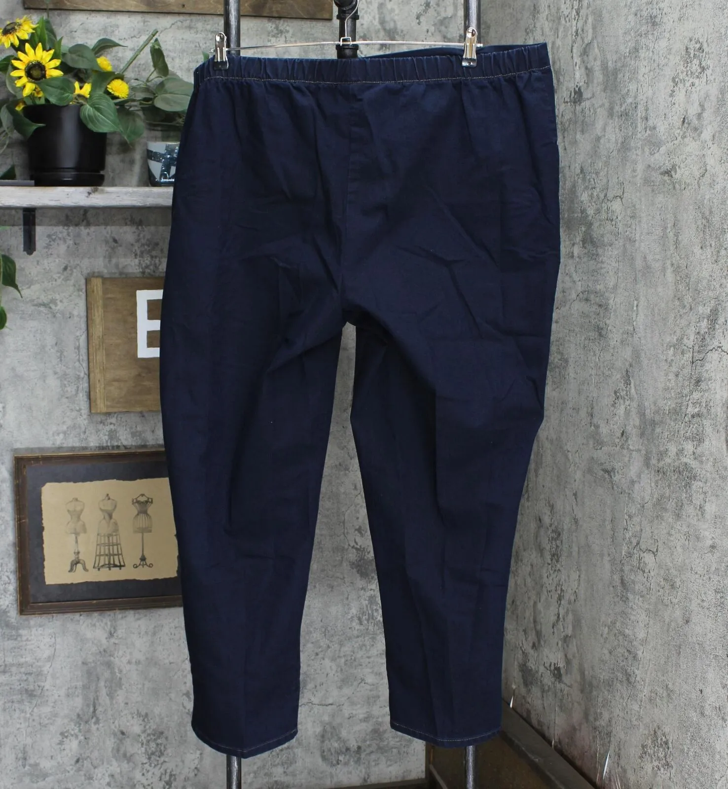Just My Size by Hanes JMS Plus Size Stretch Denim Leggings Jeggings Navy Blue 3X