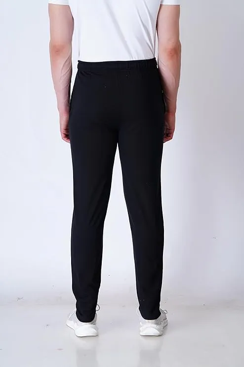 Kart Black Men's Printed Track Pants | Black Color Track Pant | Black - Adventure