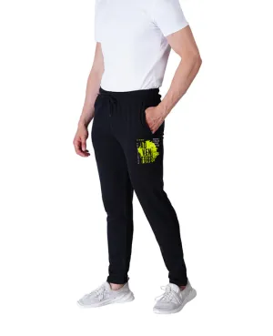 Kart Black Men's Printed Track Pants | Black Color Track Pant | Black - Adventure