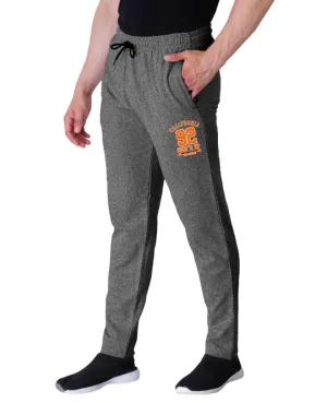 Kart Black Men's Printed Track Pants | Black Melange Color Track Pant | Andra - 92
