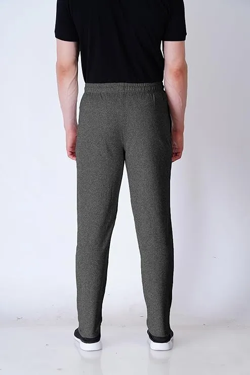 Kart Black Men's Printed Track Pants | Black Melange Color Track Pant | Andra - 92