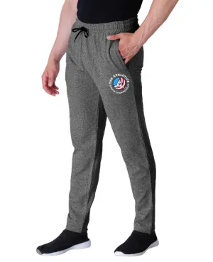Kart Black Men's Printed Track Pants | Black Melange Color Track Pant | Andra - us atheletic