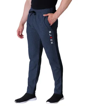 Kart Black Men's Printed Track Pants | NavyColor Track Pant | Navy - Black