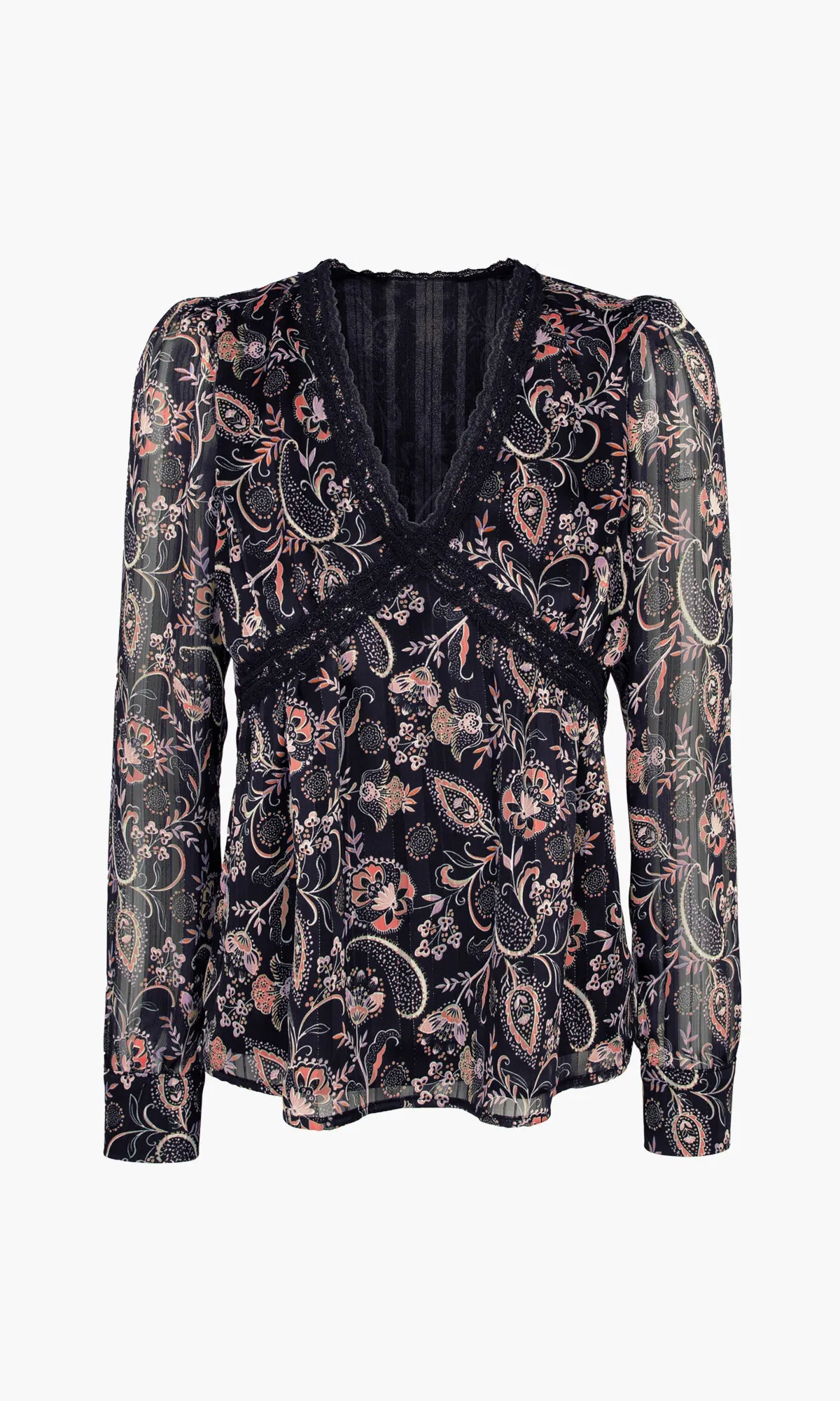 Kiani Lace Trimmed Blouse