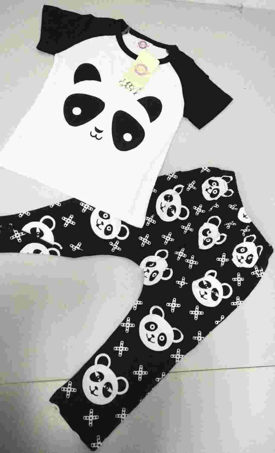 kids baby summer sets born cotton short sleeved dots monster cartoon T-shirt   pants children suit 0-3Y