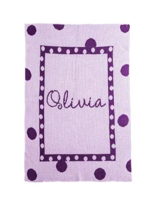 LARGE POLKA DOT & NAME BLANKET