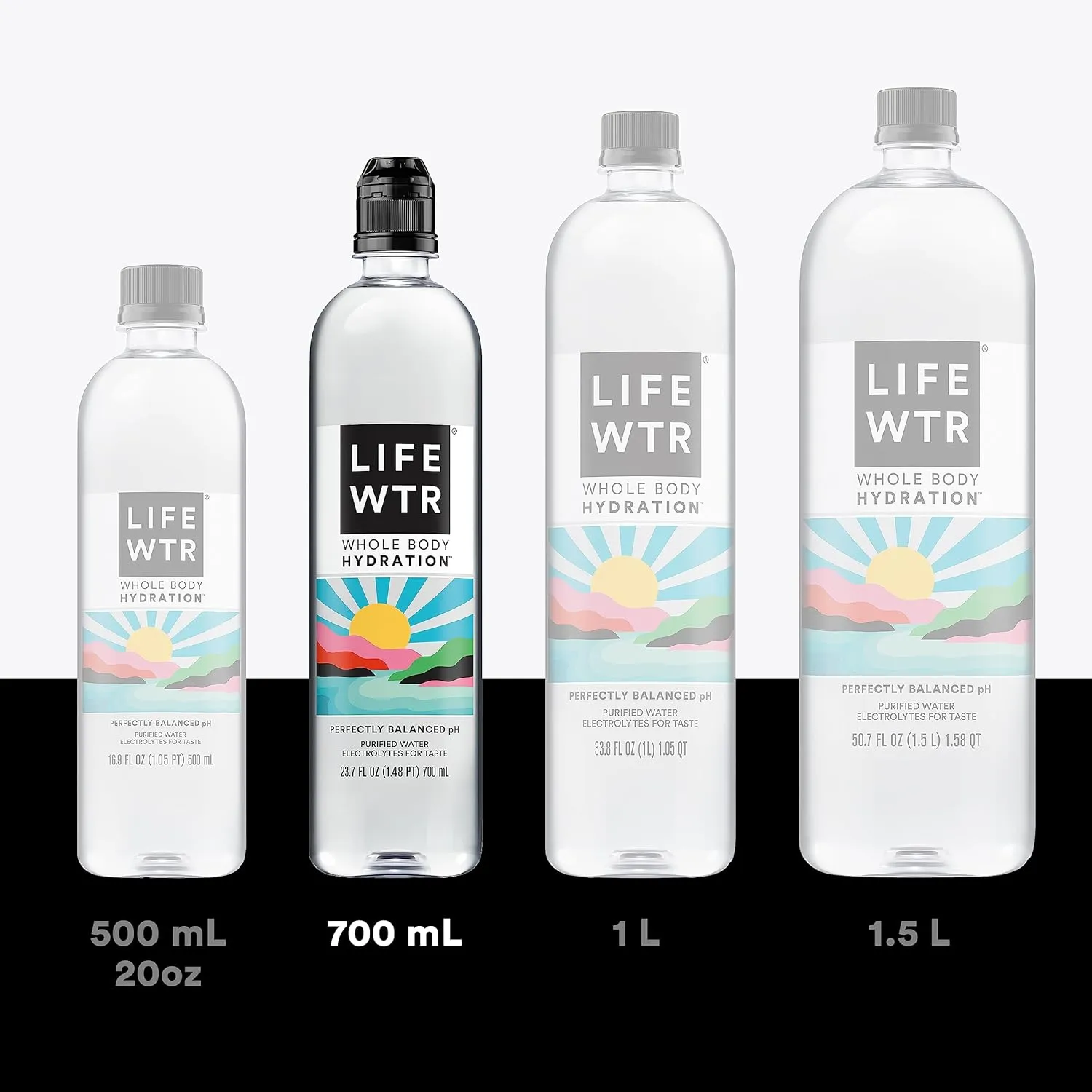 LIFEWTR Premium Purified Water, Ph Balanced with Electrolytes, 100% Recycled Pla