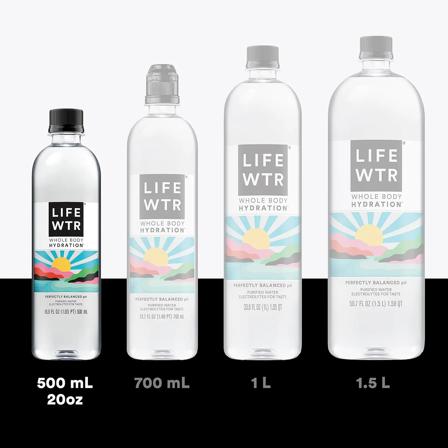 LIFEWTR Premium Purified Water, Ph Balanced with Electrolytes, 100% Recycled Pla