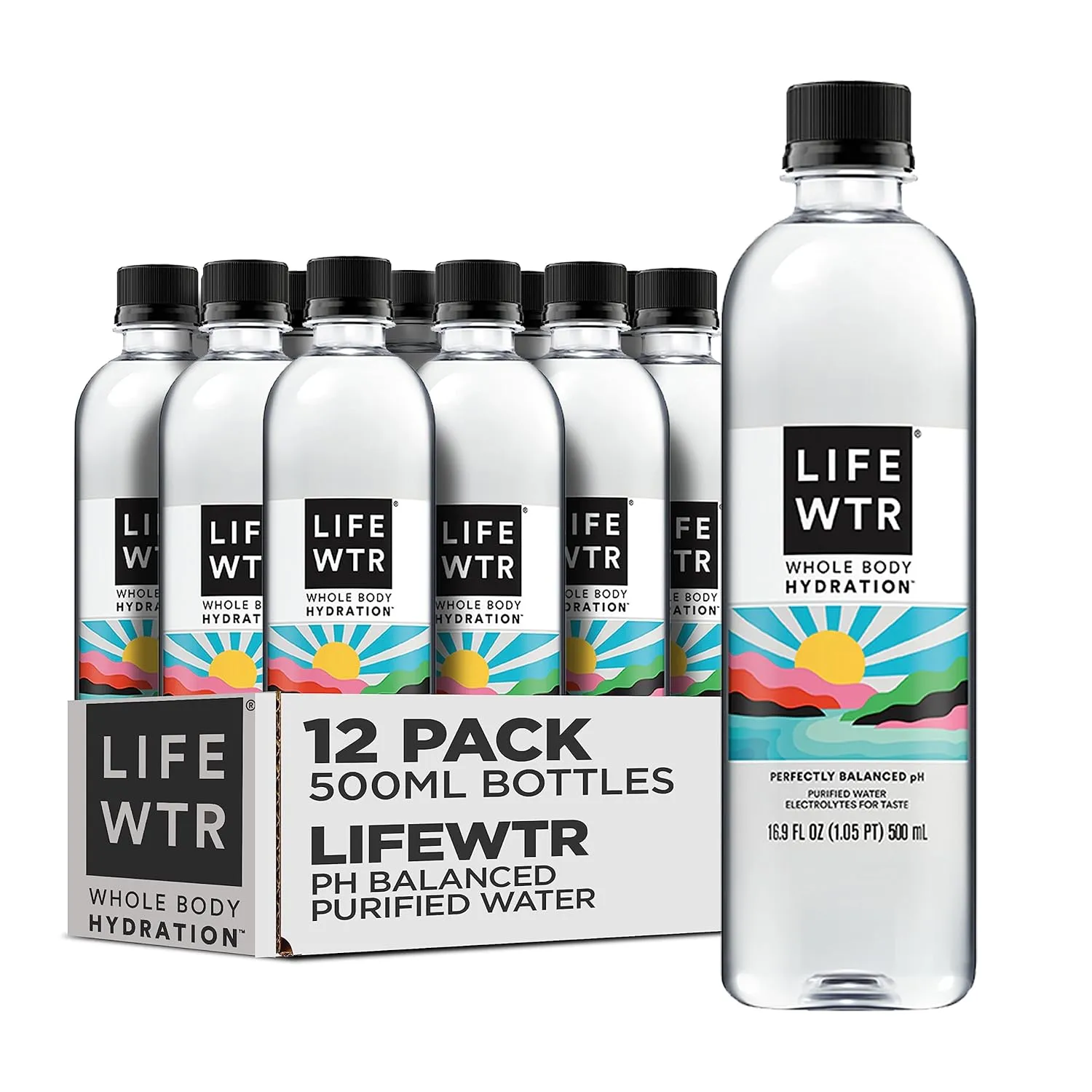 LIFEWTR Premium Purified Water, Ph Balanced with Electrolytes, 100% Recycled Pla