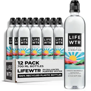 LIFEWTR Premium Purified Water, Ph Balanced with Electrolytes, 100% Recycled Pla