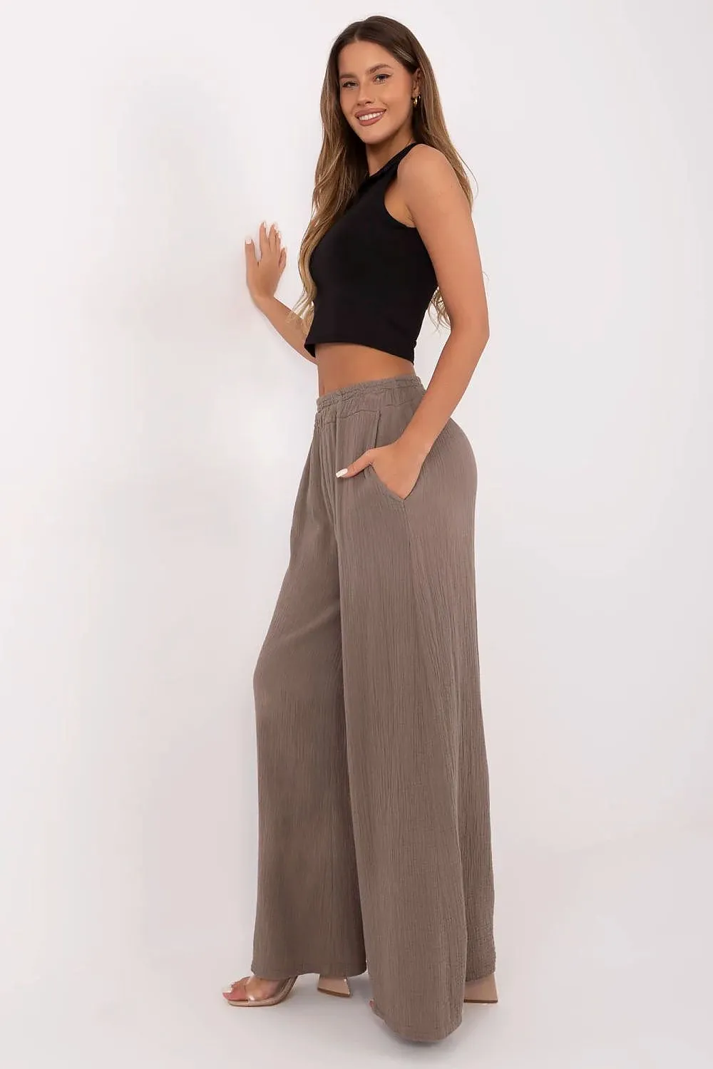 Light stylish muslin women's trousers