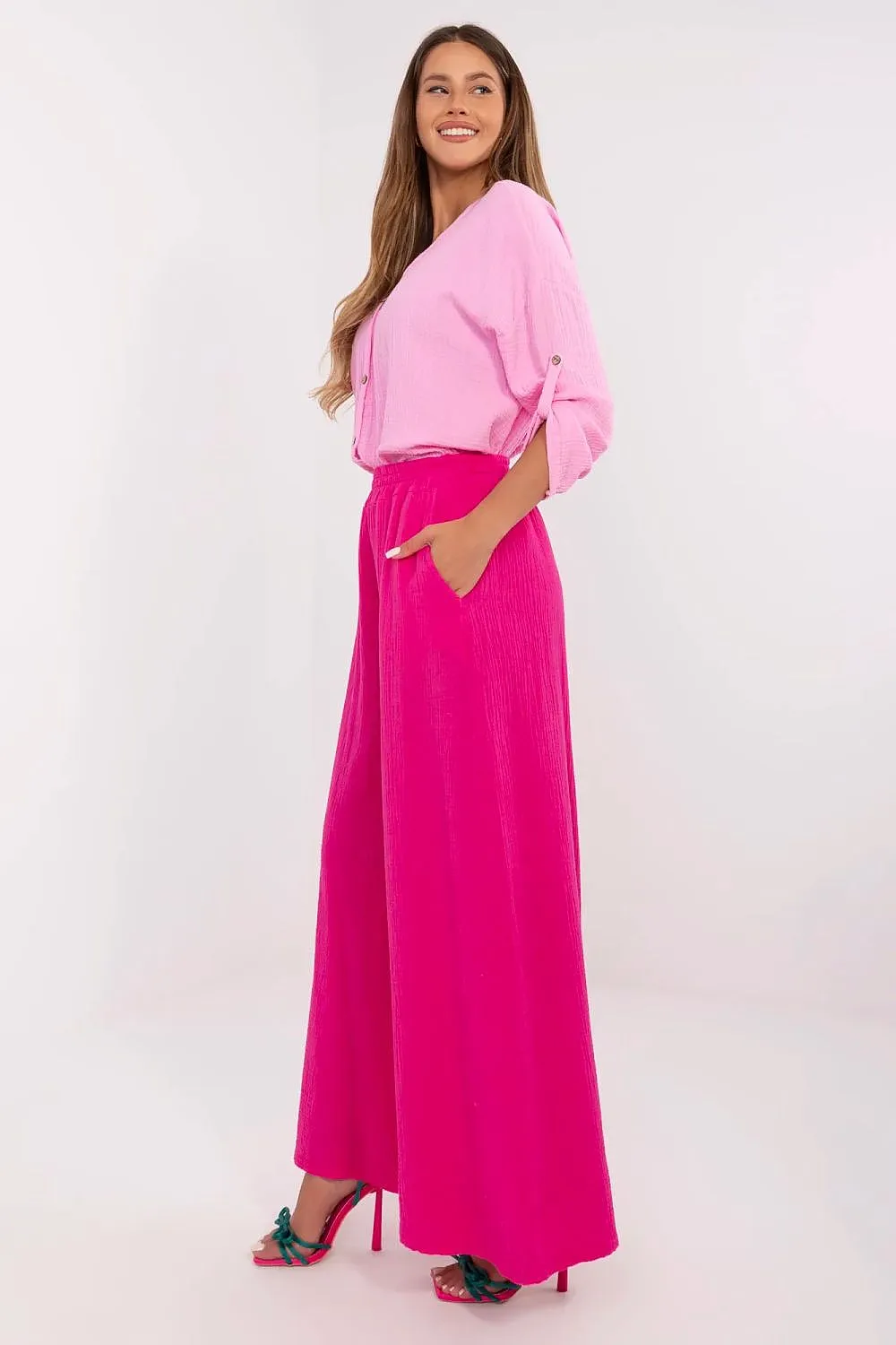 Light stylish muslin women's trousers