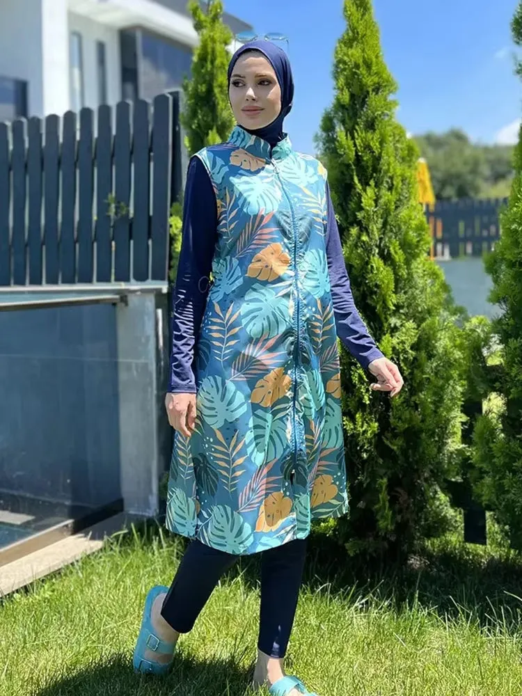 Long Sleeve Full Cover Hijab Top Pants Burkini