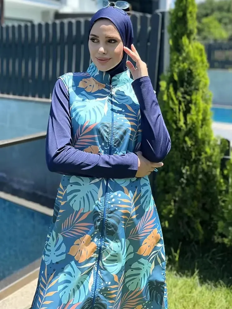 Long Sleeve Full Cover Hijab Top Pants Burkini