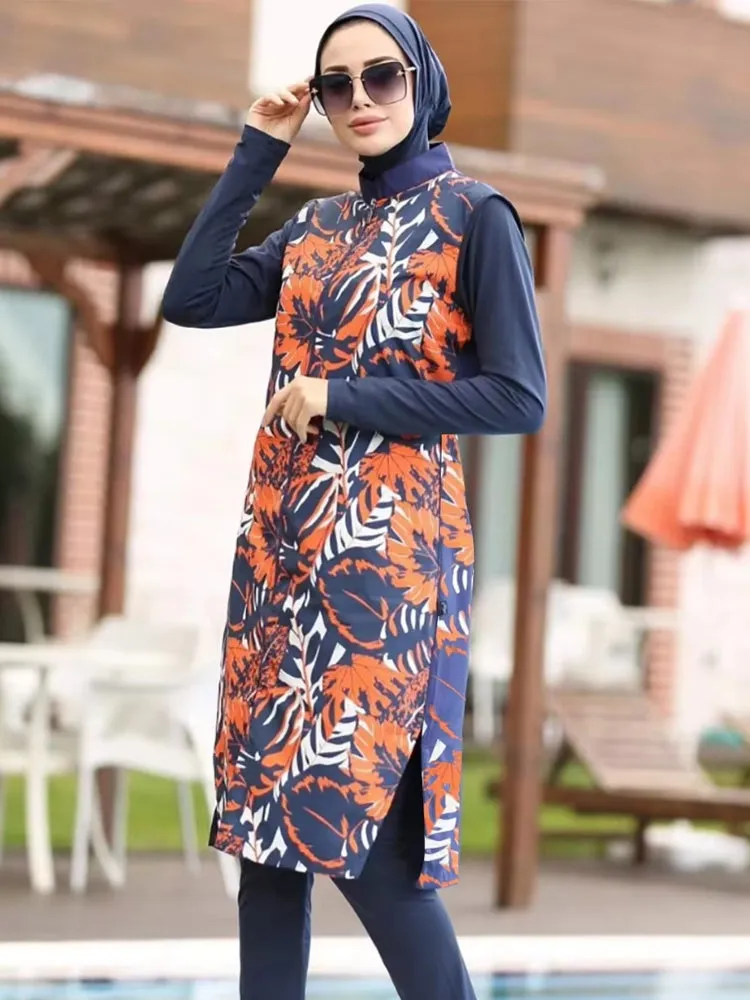 Long Sleeve Full Cover Hijab Top Pants Burkini