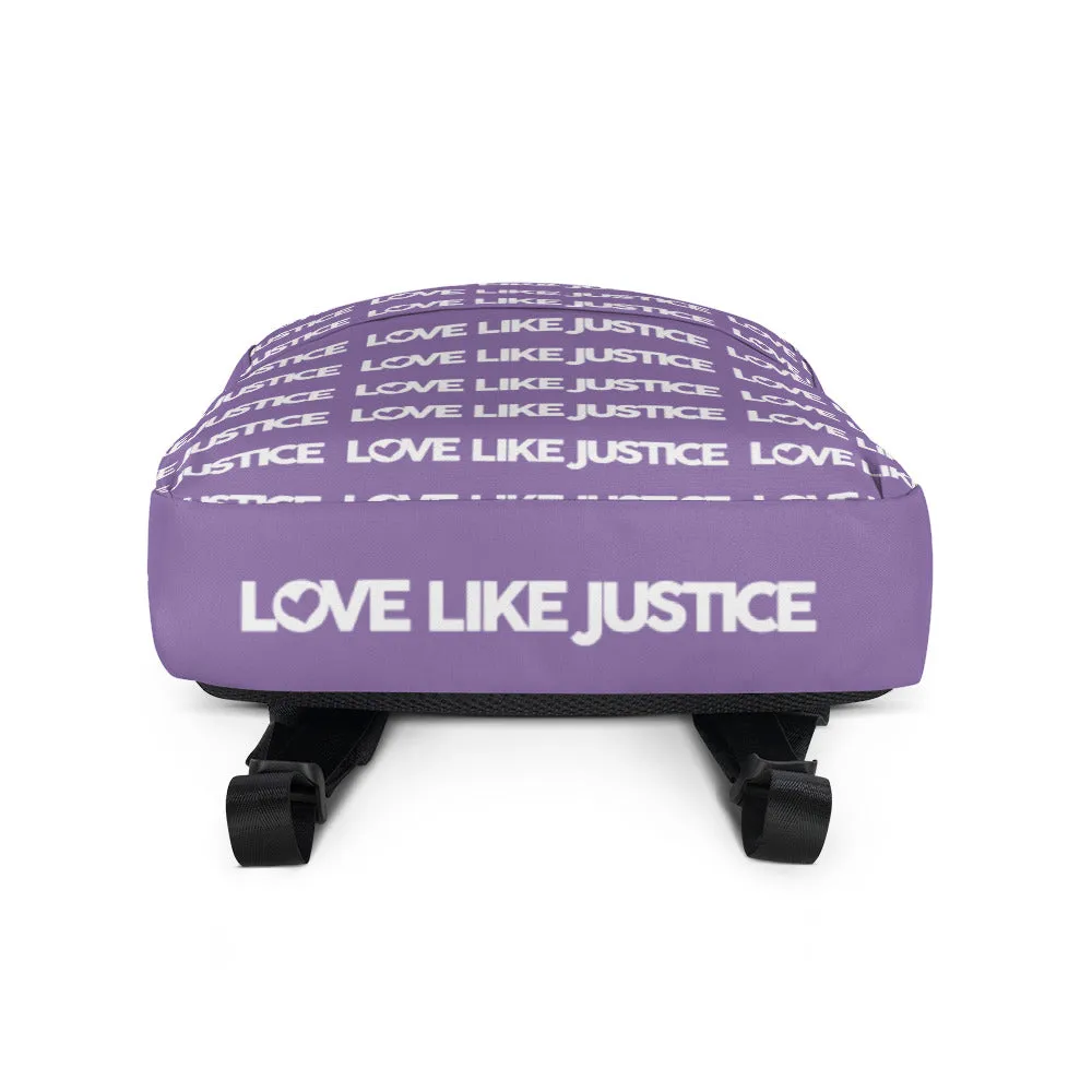 Love Like Justice Light Purple Backpack