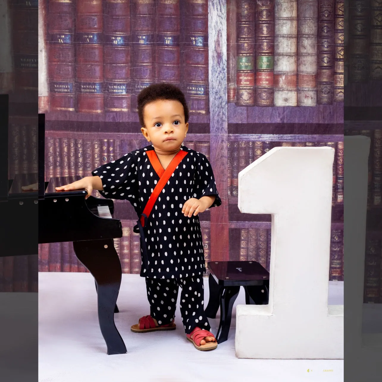 Luxe boys polka rap design, shirt and Trousers set