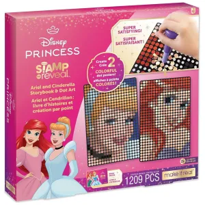 Make It Real Disney Princess Stamp To Reveal Ariel & Cinderella Storybook & Dot Art