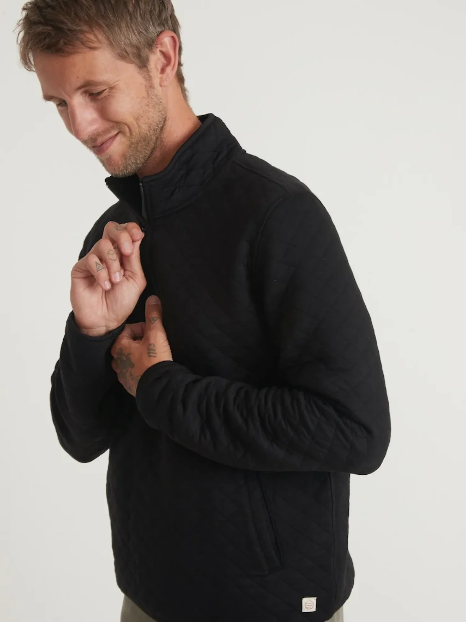 Marine Layer Corbet Quilted 1/4 Zip Pullover