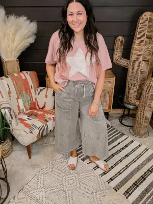Mauve Mineral Wash Star Top