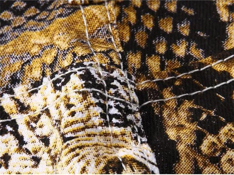 Men's Snake Printed Jeans