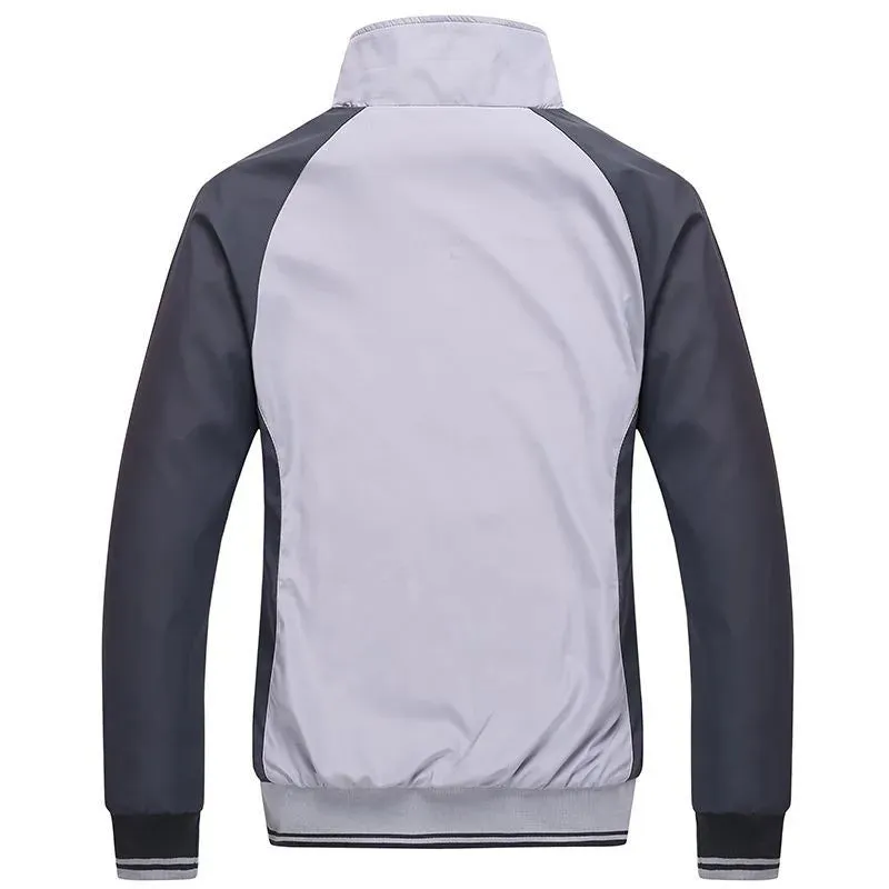 Men's Spring/Autumn Sports Tracksuit - Jacket and Pants Set with Fashion Print
