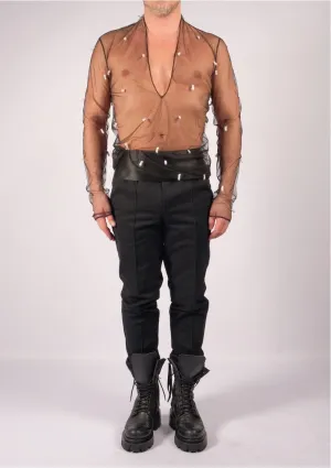 Mesh V-Neck