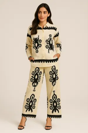 Midnight Sketch Printed Co-ord set