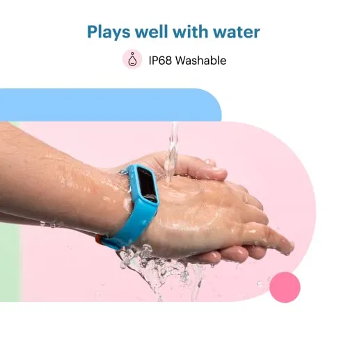 Noise Champ Smart Band for Kids with 7 Alarms (Brush Teeth, Study Time & More), Lightweight, Sleep Tracker, 50  Kids Watch Faces, IP68 Washable (Candy Pink), One Size
