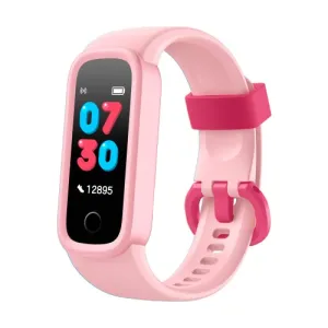 Noise Champ Smart Band for Kids with 7 Alarms (Brush Teeth, Study Time & More), Lightweight, Sleep Tracker, 50  Kids Watch Faces, IP68 Washable (Candy Pink), One Size