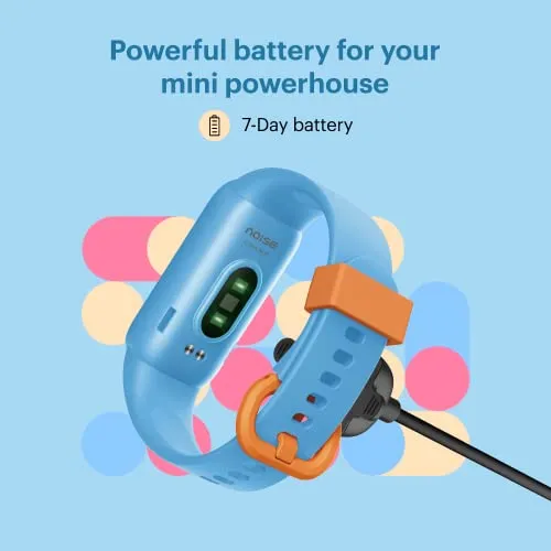 Noise Champ Smart Band for Kids with 7 Alarms (Brush Teeth, Study Time & More), Lightweight, Sleep Tracker, 50  Kids Watch Faces, IP68 Washable (Candy Pink), One Size