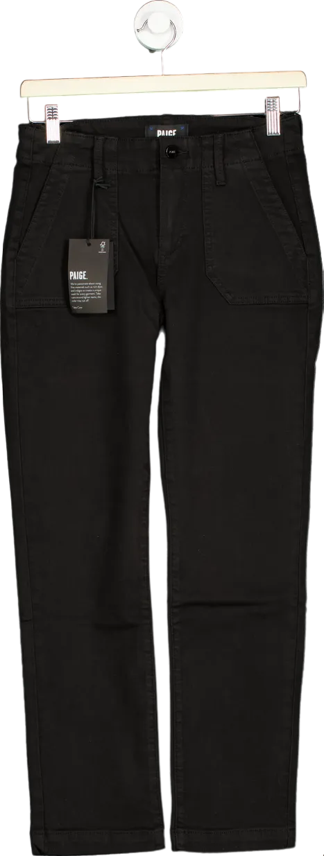 Paige Black mid-rise straight leg Mayslie Jeans UK W29
