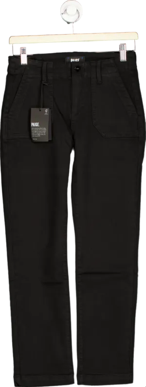 Paige Black mid-rise straight leg Mayslie Jeans UK W29