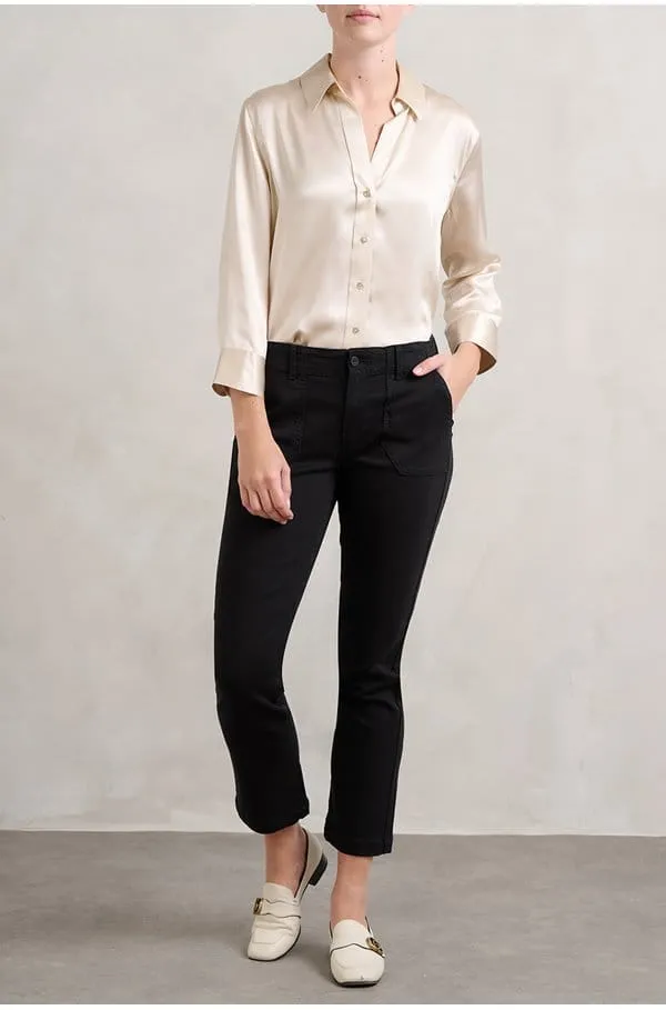 Paige Black mid-rise straight leg Mayslie Jeans UK W29