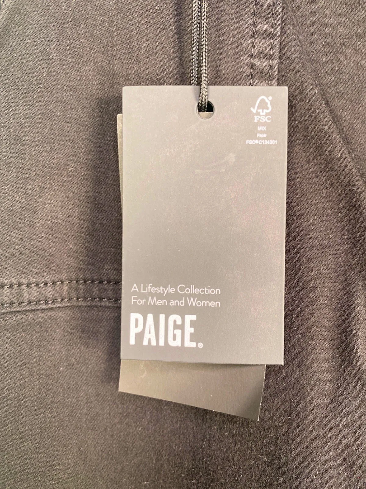 Paige Black mid-rise straight leg Mayslie Jeans UK W29