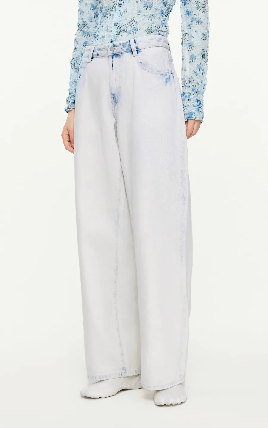 Pants / JNBY Logo-Patch Straight Jeans