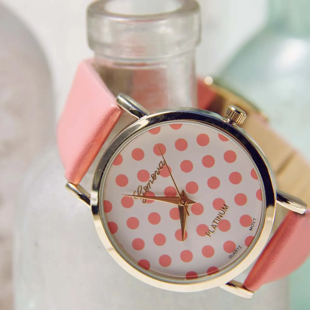 Peach Dots Watch