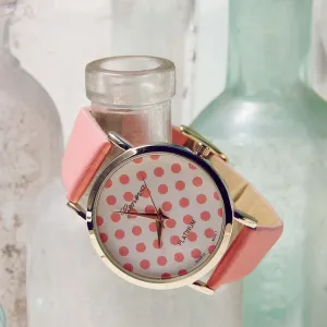 Peach Dots Watch