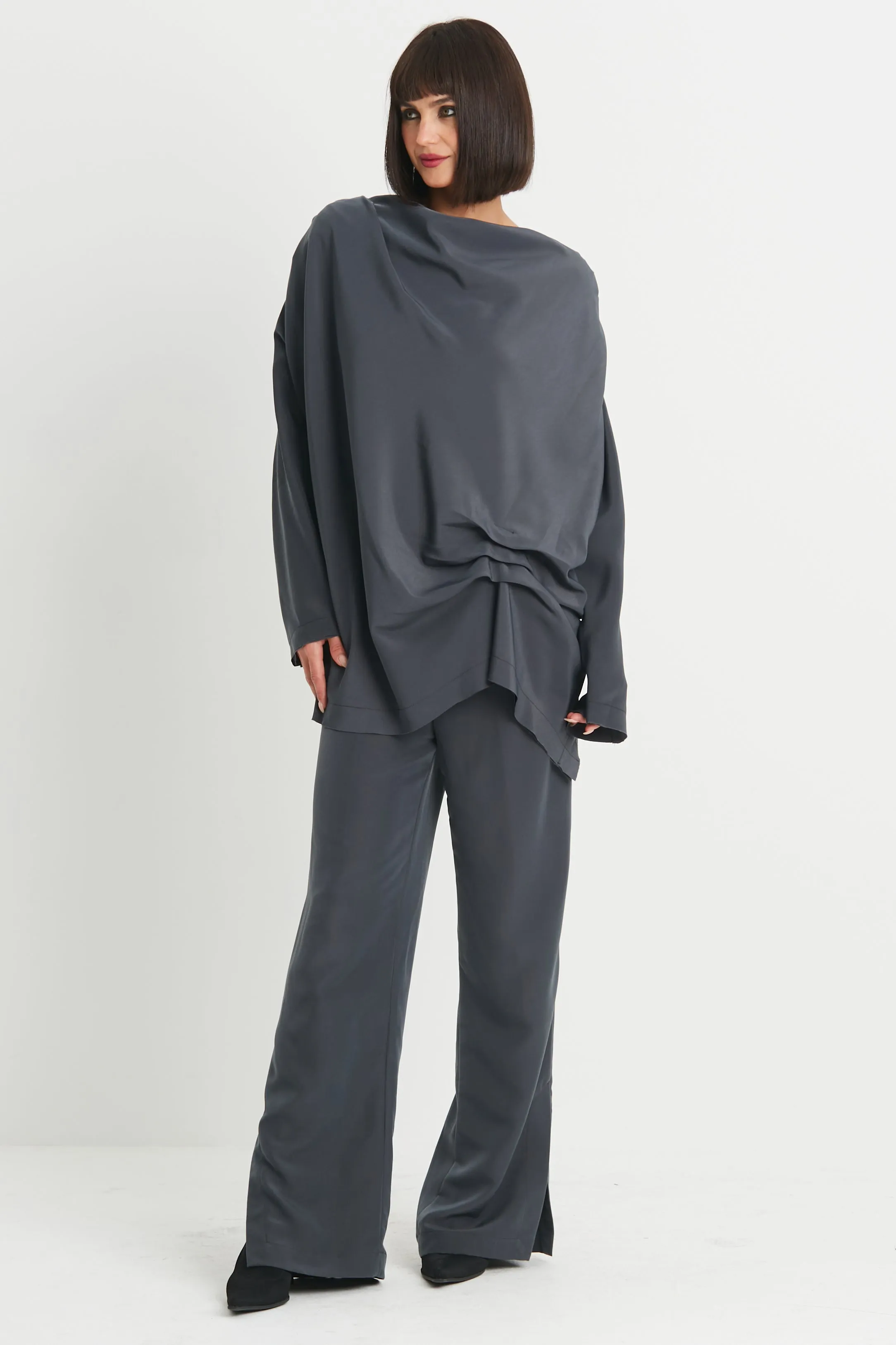 Peachskin Drape Tunic