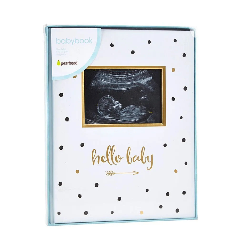 Pearhead Baby Book (Black, White & Gold)