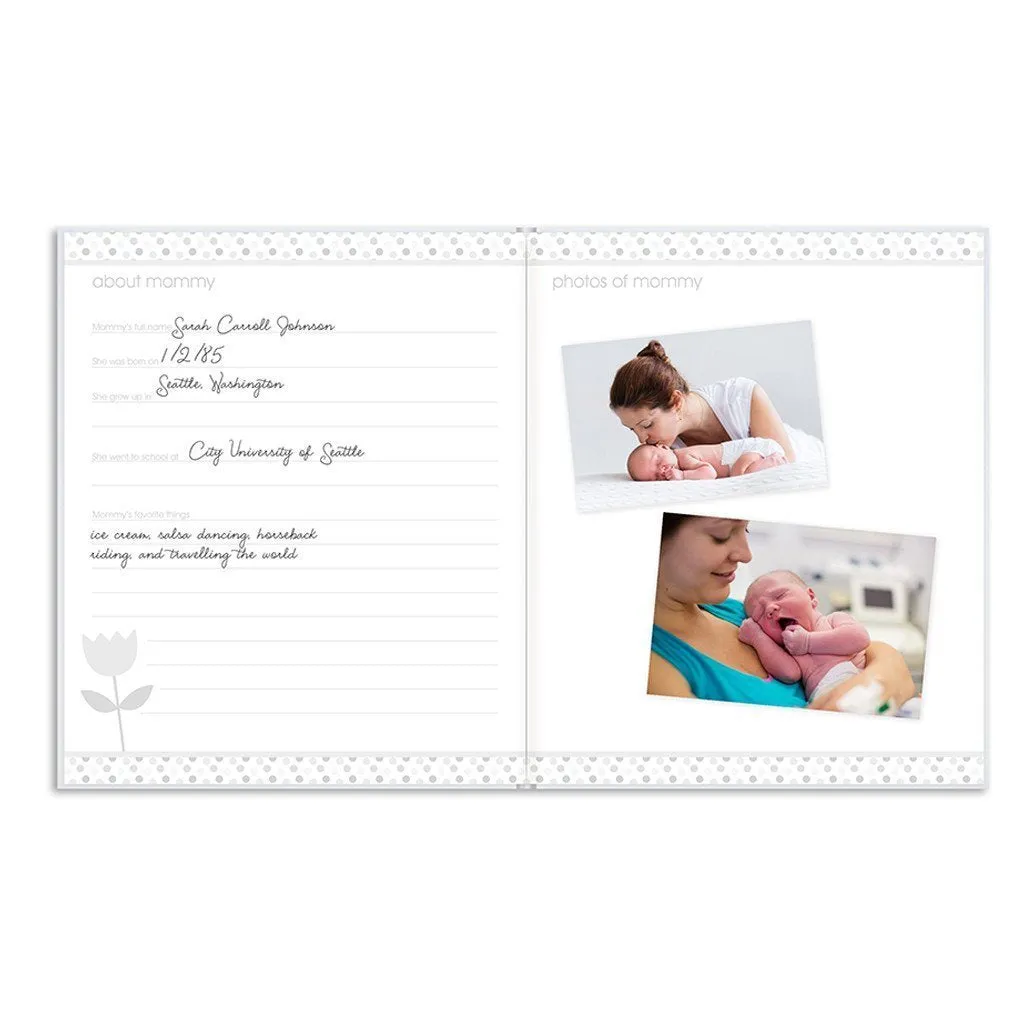 Pearhead Baby Book (Black, White & Gold)