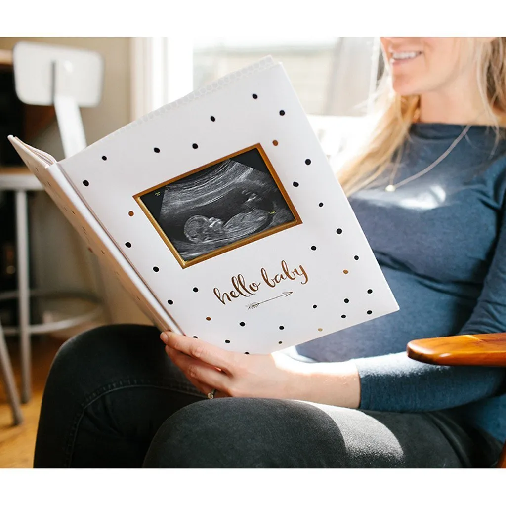 Pearhead Baby Book (Black, White & Gold)